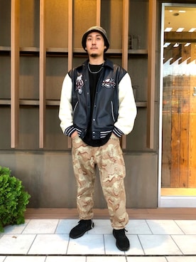 「テラスモール湘南」｜「アイテム（カーゴパンツ）」を使った、SEIJIさん（メンズ・183cm）の夏コーディネート