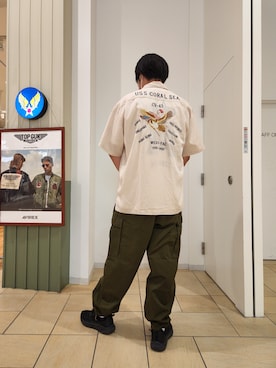 「テラスモール湘南」｜「アイテム（カーゴパンツ）」を使った、SEIJIさん（メンズ・183cm）の夏コーディネート