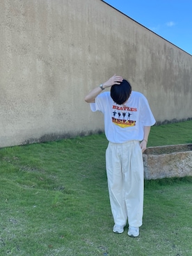 「RUUBON（ルーボン）のアイテム（チノパンツ）」を使った、ikenistaさん（メンズ・168cm）の夏コーディネート