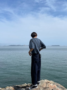 「UNIQLO（ユニクロ）のアイテム（デニムパンツ、ブルー系）」を使った、ikenistaさん（メンズ・168cm）の春コーディネート