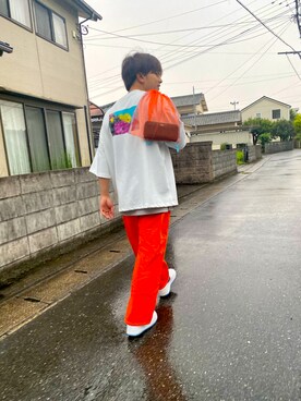 「RAGEBLUE（レイジブルー）のシリコンテンジクロングタンク/873711（タンクトップ）」を使った、heroto130さん（メンズ・169cm）の夏コーディネート