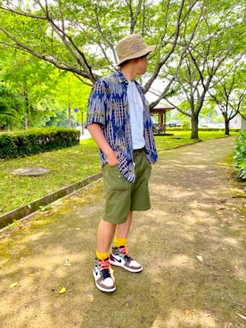 「UNIQLO（ユニクロ）の50色ソックス（消臭機能付き）（ソックス/靴下）」を使った、heroto130さん（メンズ・169cm）の夏コーディネート