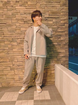 「instagramフォローお願いします」｜「アイテム（ジャケット/アウター）」を使った、heroto130さん（メンズ・169cm）の夏コーディネート
