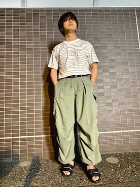「アイテム（その他）」を使った、heroto130さん（メンズ・169cm）の夏コーディネート