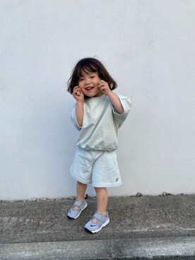 「こども ビームス（コドモビームス）のアイテム（パンツ）」を使った、chishikiyuhkaさん（キッズ・90cm）の春コーディネート
