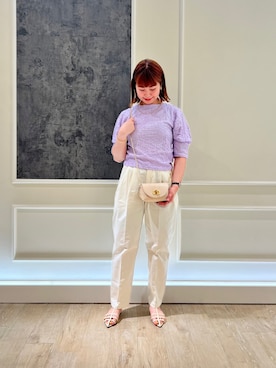 「袖ボリューム」｜「アイテム（アクセサリー）」を使った、katosanpiiiさん（レディース・161cm）の春コーディネート