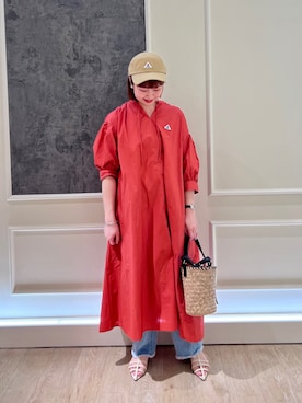 「GEVACO」｜「アイテム（シャツワンピース）」を使った、katosanpiiiさん（レディース・161cm）の春コーディネート