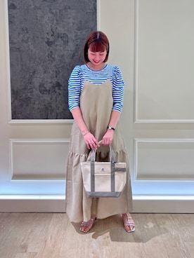 「袖ボリューム」｜「アイテム（アクセサリー）」を使った、katosanpiiiさん（レディース・161cm）の春コーディネート