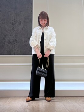 「キルティングバッグ」｜「アイテム（サロペット/オーバーオール）」を使った、katosanpiiiさん（レディース・161cm）の春コーディネート
