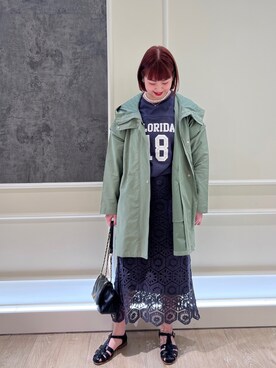 「fredy emue（フレディエミュ）のアイテム（ブルゾン）」を使った、katosanpiiiさん（レディース・161cm）の春コーディネート