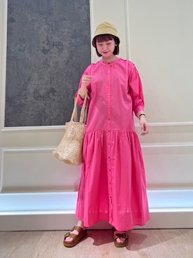 「アイテム（シャツワンピース）」を使った、katosanpiiiさん（レディース・161cm）の春コーディネート