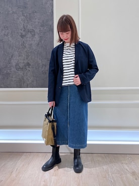 「GLOSTER（グロスター）のアイテム（ジャケット/アウター）」を使った、katosanpiiiさん（レディース・161cm）の冬コーディネート