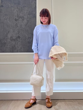 「キルティングバッグ」｜「アイテム（ノーカラージャケット）」を使った、katosanpiiiさん（レディース・161cm）の春コーディネート