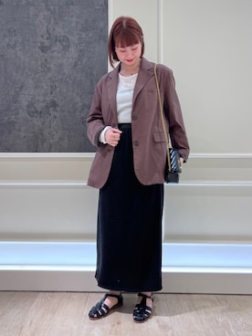 「fredy emue（フレディエミュ）のバックルキルトチェーンバッグ（ショルダーバッグ）」を使った、katosanpiiiさん（レディース・161cm）の春コーディネート