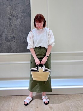 「PLAKTON（プラクトン）の【PLAKTON/プラクトン】マッドカラー2ベルトサンダル（サンダル）」を使った、katosanpiiiさん（レディース・161cm）の春コーディネート