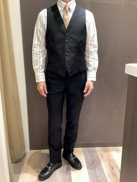 「ブラウンシャツ」｜BRICK HOUSE シャツ工房 柿田川サントムーン店さん（メンズ・168cm）の春コーディネート