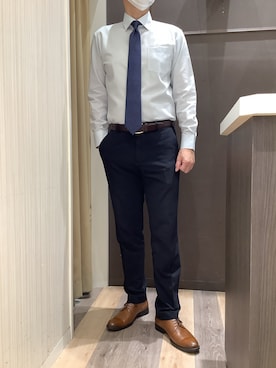「ビジネススタイル」｜BRICK HOUSE シャツ工房 柿田川サントムーン店さん（メンズ・180cm）の夏コーディネート
