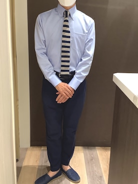 「ビジネスシャツ」｜BRICK HOUSE シャツ工房 柿田川サントムーン店さん（メンズ・167cm）の夏コーディネート