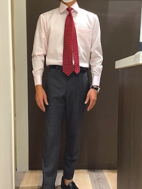 「ビジネスシャツ」｜BRICK HOUSE シャツ工房 柿田川サントムーン店さん（メンズ・168cm）の夏コーディネート