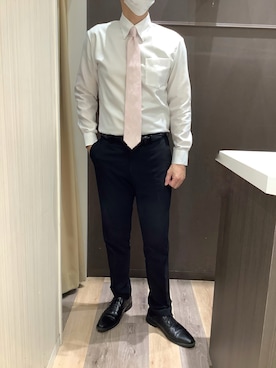 「アイテム（ビジネスシャツ）」を使った、BRICK HOUSE シャツ工房 柿田川サントムーン店さん（メンズ・180cm）の夏コーディネート