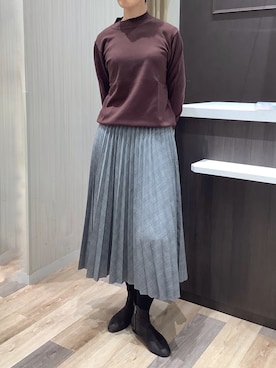 「ニット/セーター」｜BRICK HOUSE シャツ工房 柿田川サントムーン店さん（レディース・167cm）の冬コーディネート