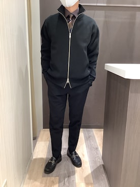 「アイテム（ビジネスシャツ）」を使った、BRICK HOUSE シャツ工房 柿田川サントムーン店さん（メンズ・168cm）の秋コーディネート