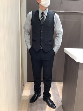 「BRICK HOUSE by TOKYO SHIRT（ブリックハウス）のアイテム」を使った、BRICK HOUSE シャツ工房 柿田川サントムーン店さん（メンズ・180cm）の冬コーディネート