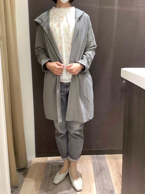 ERIKOKATORI フード付きモッズコート Lサイズ グレー※最終値下げ KOEISTORE ロングコート レディース 秋 冬 秋冬 黒 フード付き