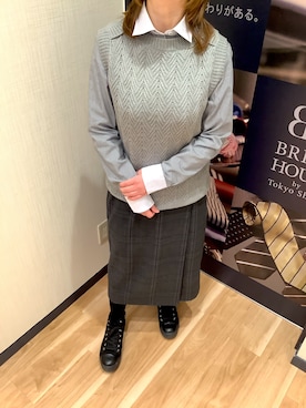 「Disney（ディズニー）のアイテム」を使った、BRICK HOUSE by Tokyo Shirts 春日部イオンモール店さん（レディース・150cm）の冬コーディネート