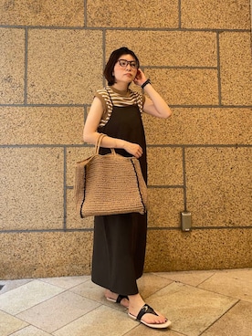 「アイテム（トートバッグ）」を使った、yuuuuuummmmmmmeさん（レディース・154cm）の夏コーディネート