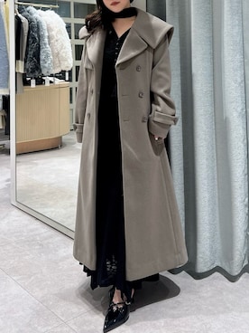 「dazzlin（ダズリン）のアイテム（ジャケット/アウター）」を使った、shionさん（レディース・152cm）の冬コーディネート