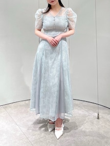 ❗️夏セール❗️dazzlinラメチュールレースパイピングドレスs 新品タグ付き ラメチュールレースパイピングドレス（ドレス）｜dazzlin