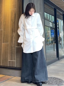 ダブルハイウエストワイドデニムパンツ｜ダズリン（dazzlin