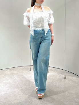「dazzlin（ダズリン）のアイテム」を使った、shionさん（レディース・152cm）の夏コーディネート