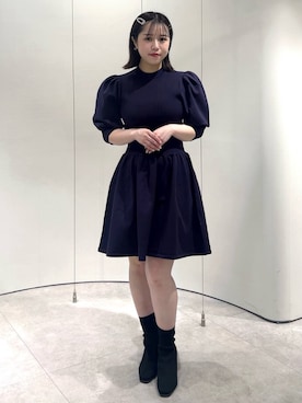 「ブーツコーデ」｜「アイテム（ワンピース/ドレス）」を使った、shionさん（レディース・152cm）の秋コーディネート