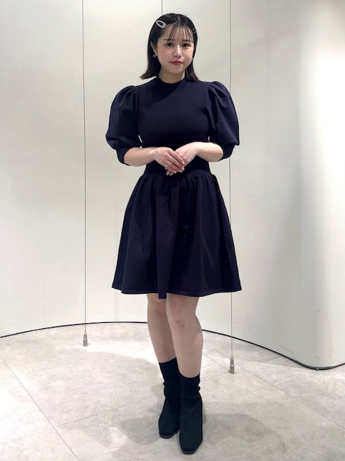dazzlin　ホールガーメントミニワンピース ダズリン dazzlin ホールガーメントミニワンピース （ブラック