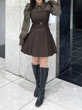 「dazzlin（ダズリン）のアイテム」を使った、shionさん（レディース・152cm）の冬コーディネート