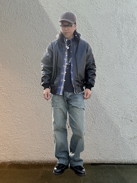 「Danner（ダナー）のアイテム」を使った、岩崎タイチさん（メンズ・169cm）の冬コーディネート