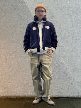 「アイテム（帽子）」を使った、岩崎タイチさん（メンズ・169cm）の冬コーディネート