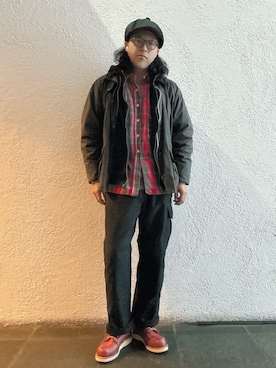 「アイテム（キャスケット）」を使った、岩崎タイチさん（メンズ・169cm）の冬コーディネート