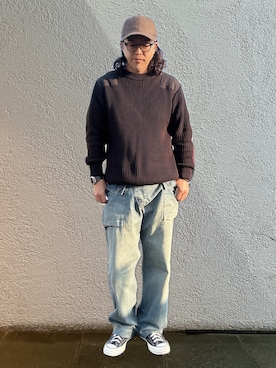 「アイテム（スニーカー）」を使った、岩崎タイチさん（メンズ・169cm）の秋コーディネート