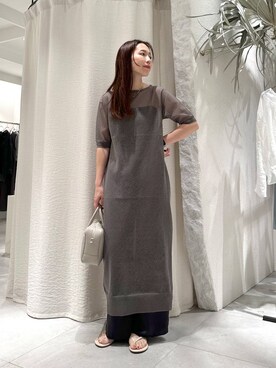 「アイテム（ボストンバッグ、グレー系）」を使った、babyloneseinoさん（レディース・167cm）の夏コーディネート