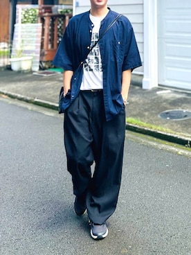 「アイテム（トップス）」を使った、Ryotaさん（メンズ・180cm・10代）の夏コーディネート