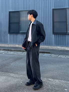 「アイテム（ショルダーバッグ）」を使った、Ryotaさん（メンズ・180cm）の秋コーディネート