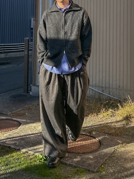 「アイテム（ニット/セーター）」を使った、Ryotaさん（メンズ・180cm）の秋コーディネート