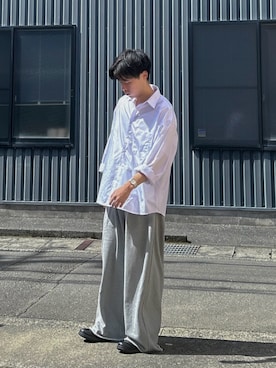 「アイテム（スウェットパンツ）」を使った、Ryotaさん（メンズ・180cm）の秋コーディネート