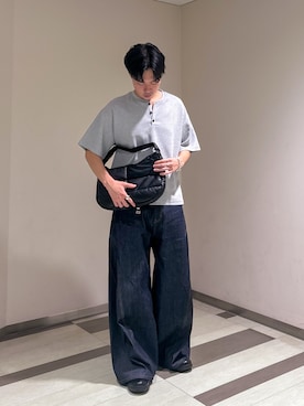 「アイテム（ショルダーバッグ）」を使った、Ryotaさん（メンズ・180cm）の夏コーディネート