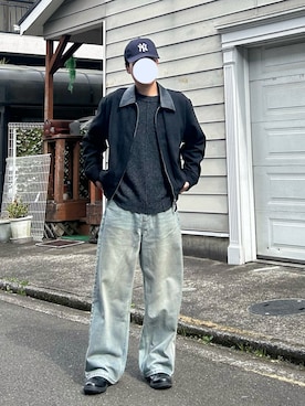 「SINSS（シンス）のアイテム（トップス）」を使った、Ryotaさん（メンズ・180cm）の春コーディネート