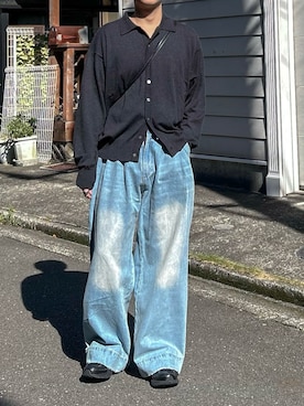 「アイテム（カーディガン/ボレロ）」を使った、Ryotaさん（メンズ・180cm）の秋コーディネート