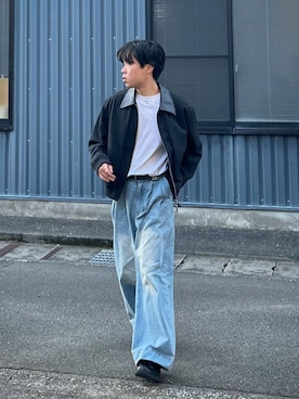 「アイテム（ブルゾン）」を使った、Ryotaさん（メンズ・180cm）の秋コーディネート